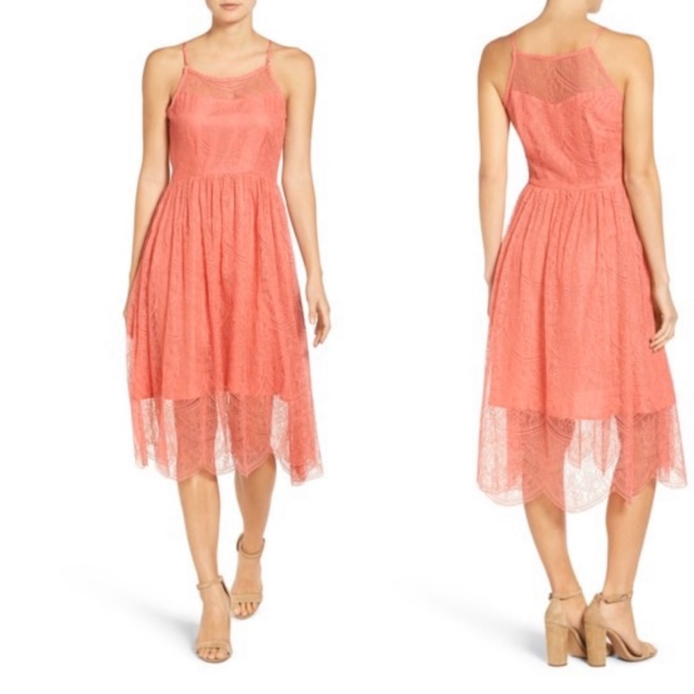 Cupcakes & Cashmere Strady Lace Fit & Flare Dress